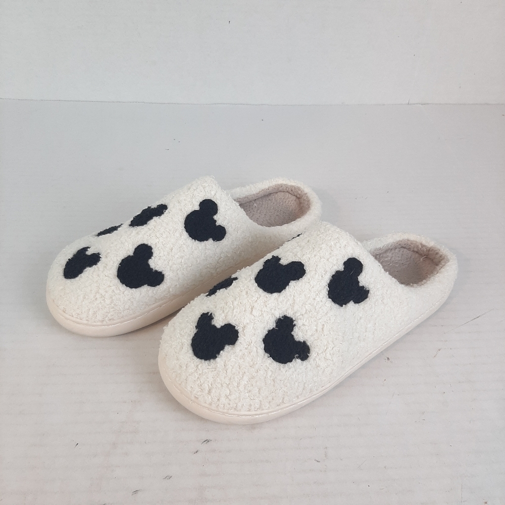🔥Disney Black And White Mickey Mouse House Slippers Size 42-43 - Picture 4 of 6